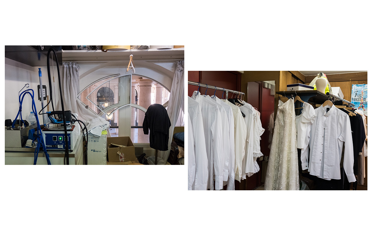 Atelier costumes au Théâtre du Palais Royal. 