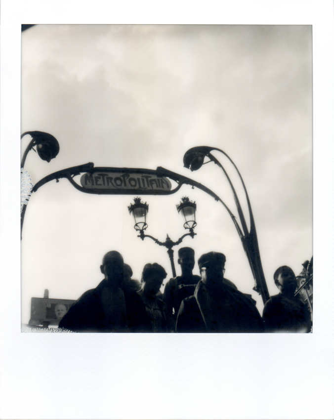 Art Nouveau architecture of a metro entrance. Black and white Polaroid. Paris, 20 May 2019. Photo by Virginie Merle / Hans Lucas. 
Architecture Art Nouveau d une entree de metro. Polaroid noir et blanc. Paris, le 20 Mai 2019. Photo de Virginie Merle / Hans Lucas.