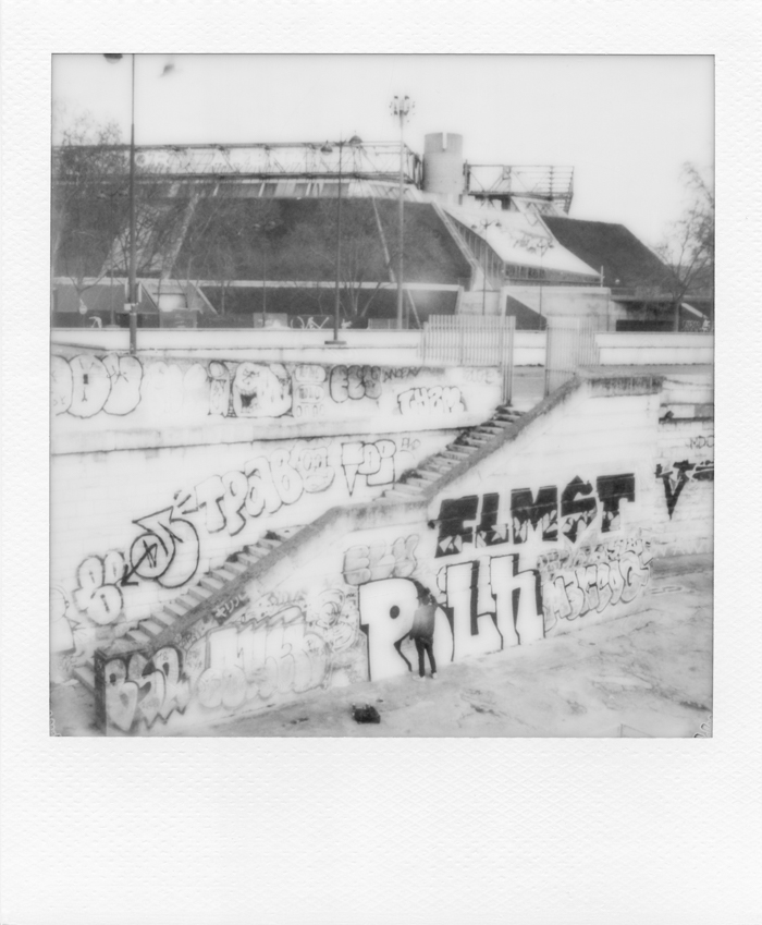 Quay of Bercy. Black and white Polaroid of Paris. Paris, 17 March 2021. Photo by Virginie Merle / Hans Lucas. 
Quai de Bercy. Paris, le 17 Mars 2021. Photo de Virginie Merle / Hans Lucas.